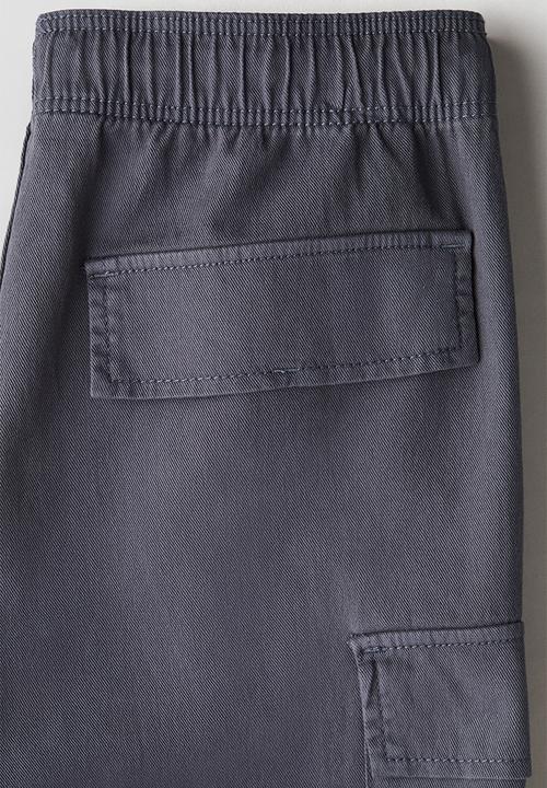 H&M - Cargo twill shorts - dark dusty blue