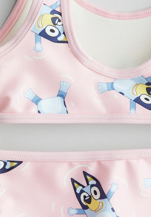 H&M - Printed bikini - light pink/bluey 
