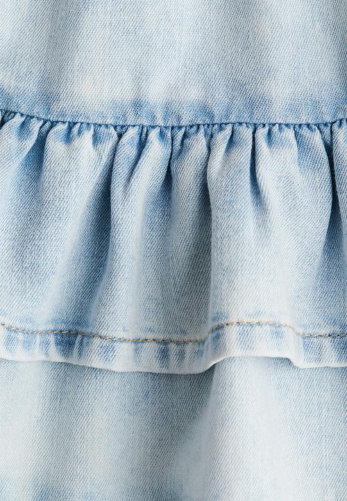 H&M - Tiered denim skirt - blue
