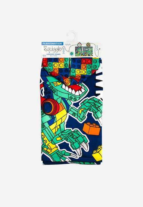 Character Group - Dino Blocks  Hooded Towel - multi