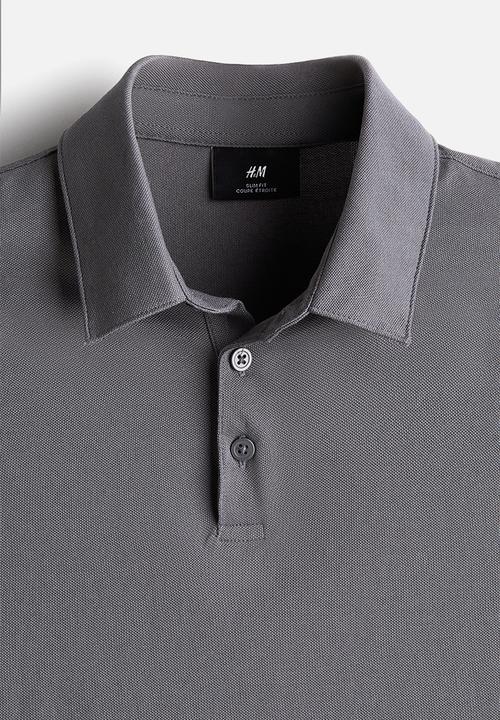H&M - Coolmax® slim fit polo shirt - dark grey