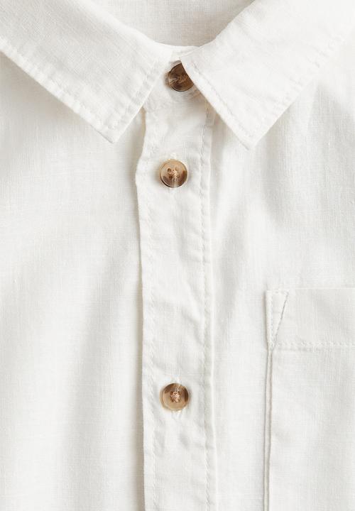 H&M - Linen-blend shirt - white
