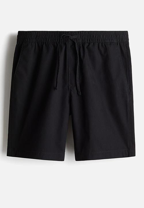 H&M - Regular fit canvas shorts - black