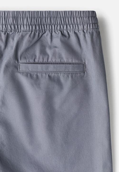 H&M - Regular fit canvas shorts - steel blue