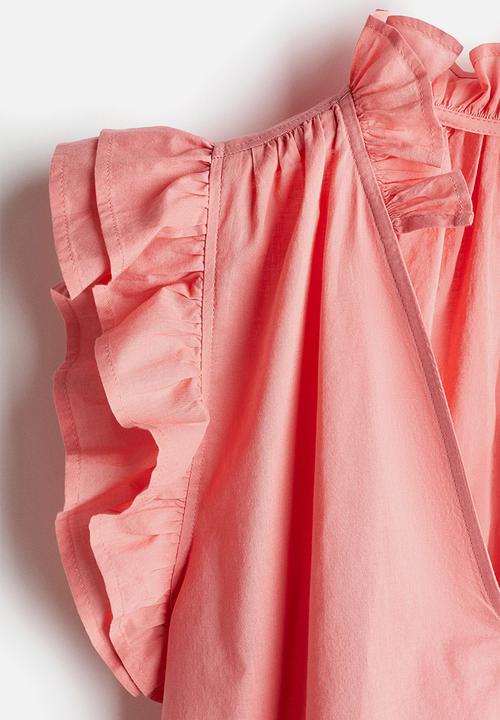 H&M - Frill-trimmed blouse - pink