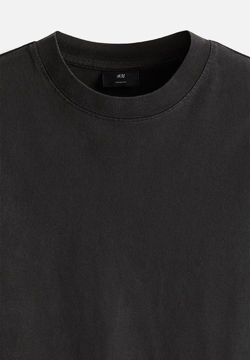 H&M - Loose fit washed T-shirt - dark grey the bronx