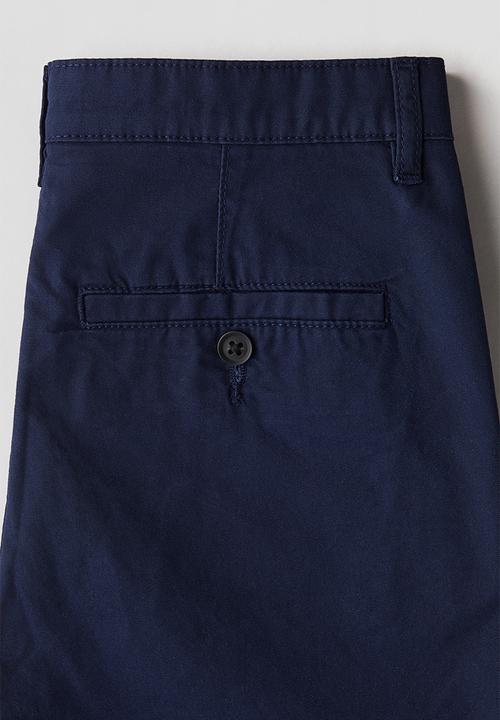 H&M - Cotton chino shorts - navy blue