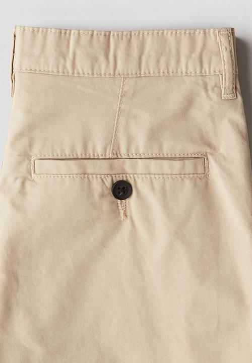 H&M - Cotton chino shorts - light beige