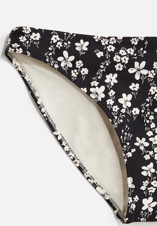 H&M - Bikini bottoms - black floral 