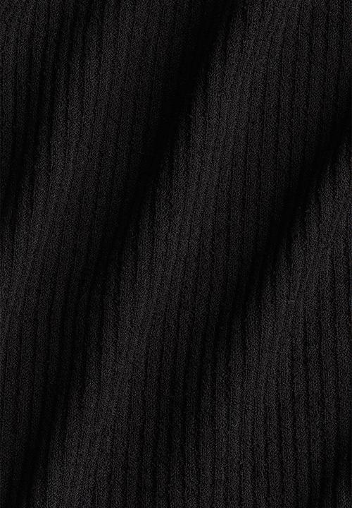 H&M - Rib-knit off-the-shoulder top - black