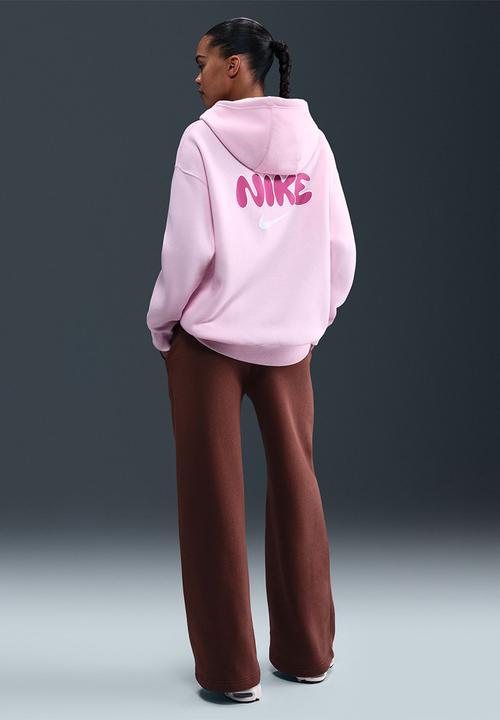 nike pink foam hoodie