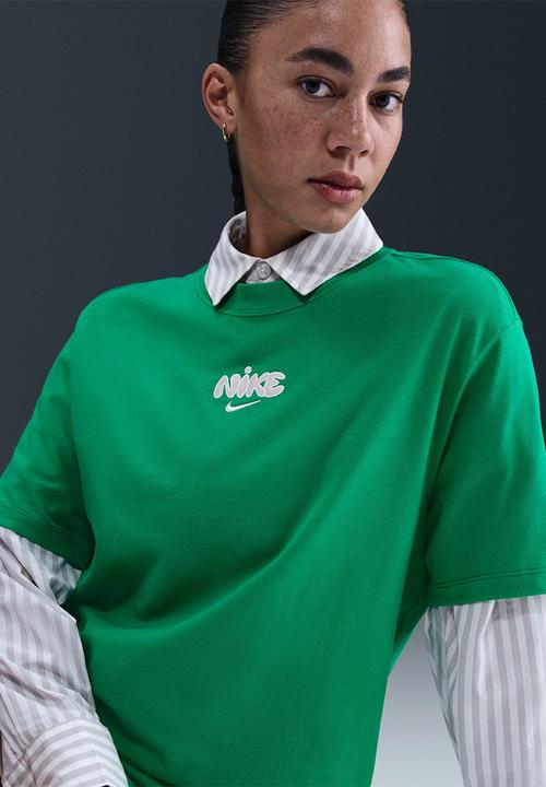 Nike - W Nsw Classics Os Tee - Stadium Green/Pink Foam
