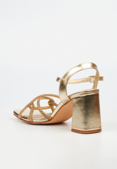 Butterfly Feet - Raine 1 Open Toe Ankle Strap - Gold