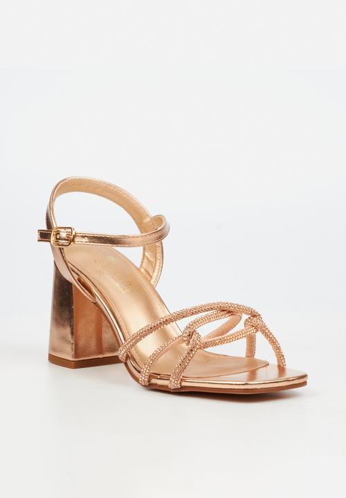 Butterfly Feet - Raine 1 Open Toe Ankle Strap - Rosegold