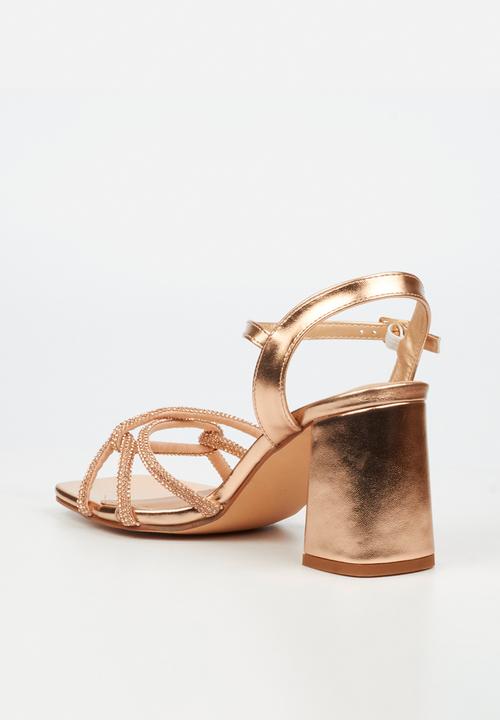 Butterfly Feet - Raine 1 Open Toe Ankle Strap - Rosegold