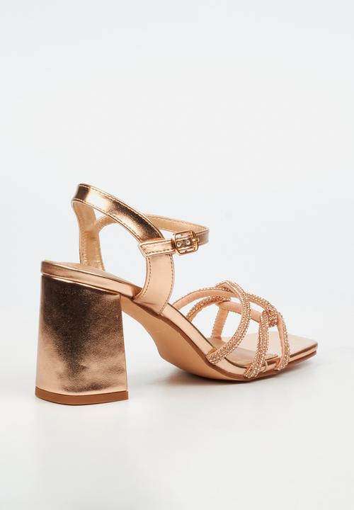 Butterfly Feet - Raine 1 Open Toe Ankle Strap - Rosegold