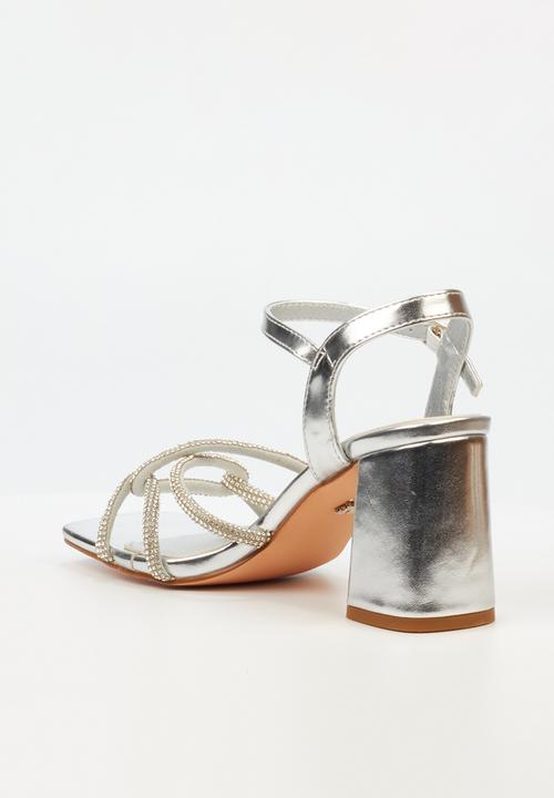 Butterfly Feet - Raine 1 Open Toe Ankle Strap - Silver