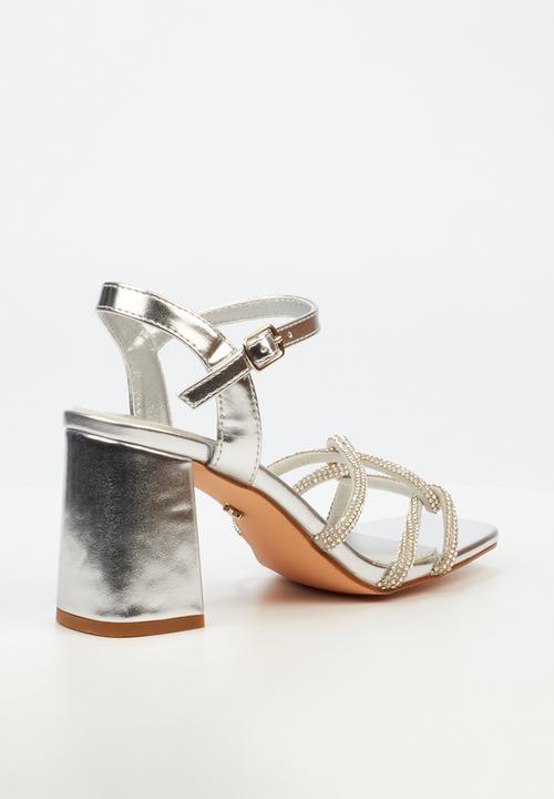 Butterfly Feet - Raine 1 Open Toe Ankle Strap - Silver