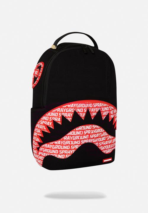 Sprayground - Logo mouth core dlx cotton backpack - black