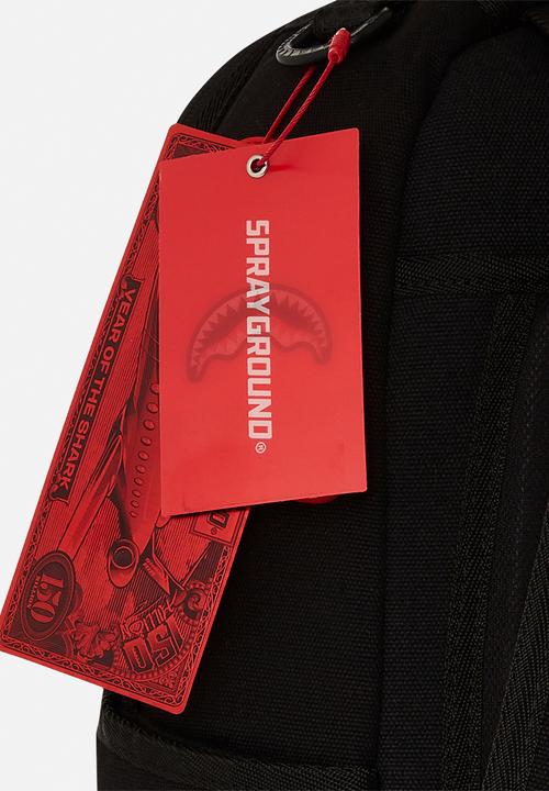Sprayground - Logo mouth core dlx cotton backpack - black