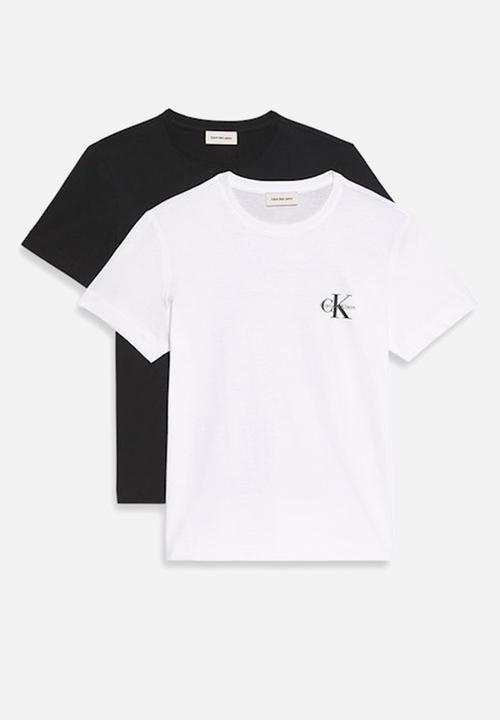 Calvin Klein - A- logo cn 2 pack tee - black