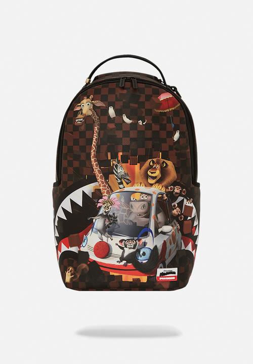 Madagascar checker smash dlxsv backpack- brown