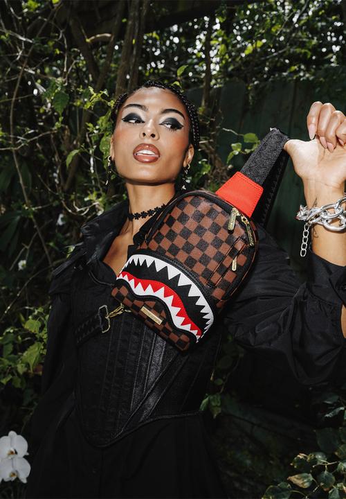 Sprayground - Sawtooth Sharks In Paris One Strap Sling - Brown