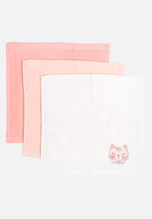 Character Group - 3PK Cats Face Cloth