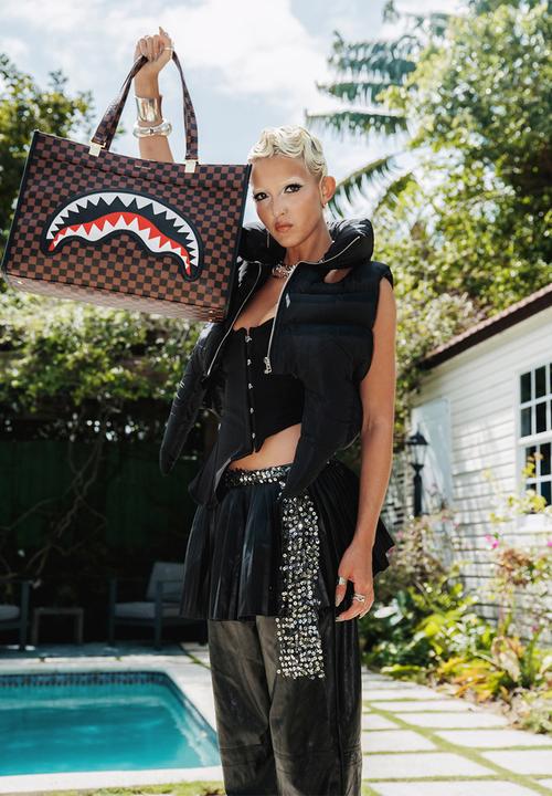 Sprayground - Sawtooth Sharks In Paris Tortuga Tote - Brown