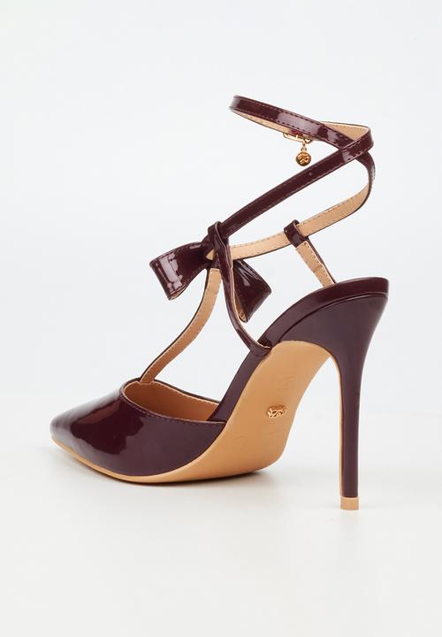 Miss Black - Lola 59 front bow court heel - plum