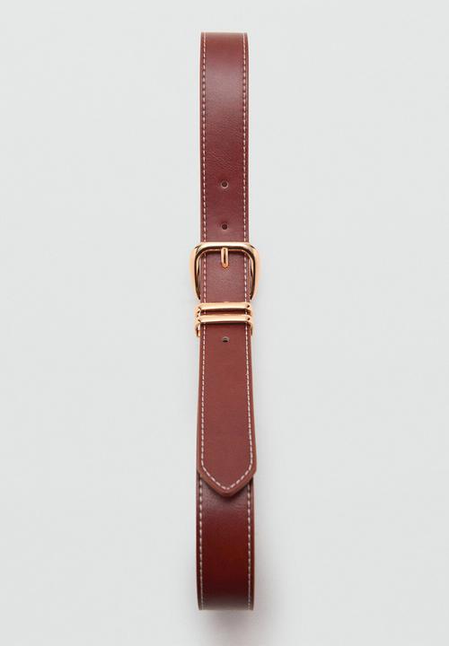 MANGO - Cinturon Bella Belt - Dark Brown