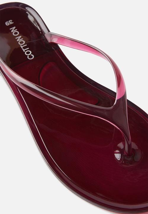 Cotton On - Blake jelly flip - deep cherry
