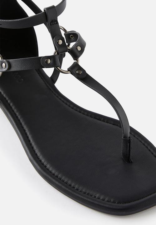 Cotton On - Riley moto sandal - black