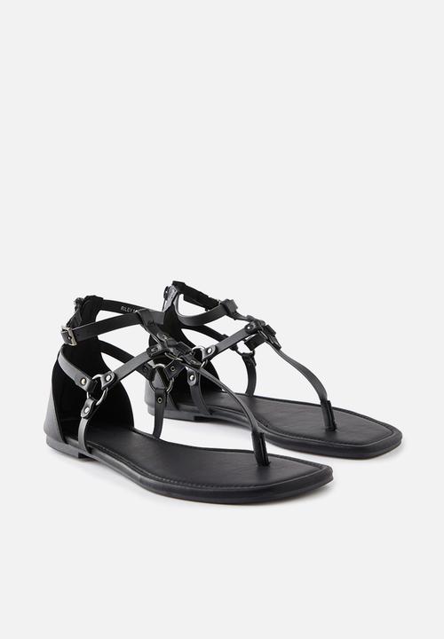 Cotton On - Riley moto sandal - black