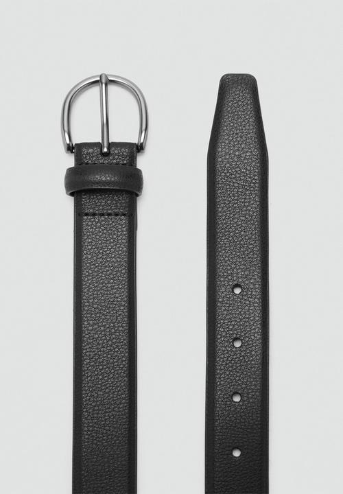 MANGO - Cinturon Tumble Belt - Black