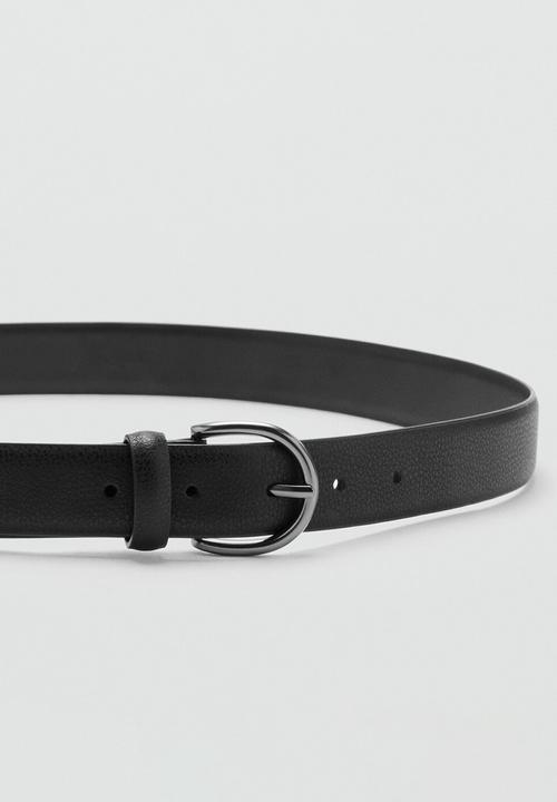 MANGO - Cinturon Tumble Belt - Black