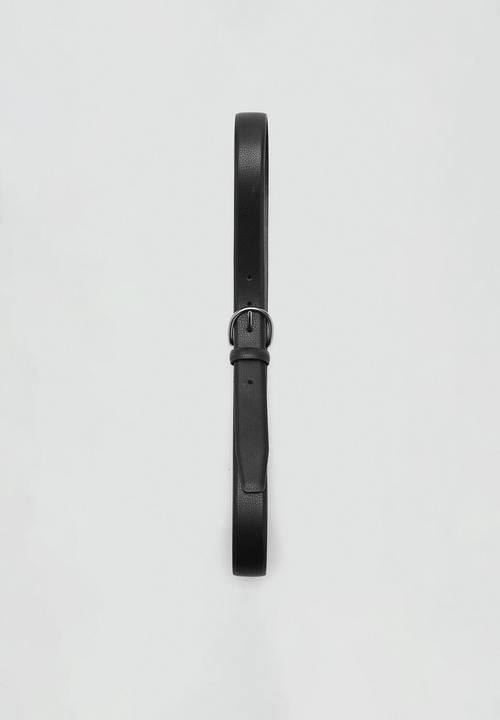 MANGO - Cinturon Tumble Belt - Black