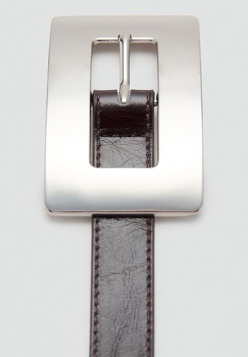 MANGO - Mirror belt-dark brown