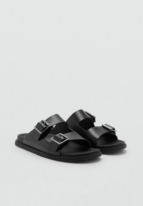 MANGO - Sandalia buckle - black 