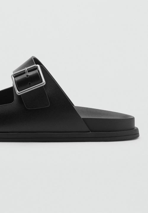 MANGO - Sandalia buckle - black 