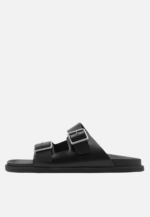 MANGO - Sandalia buckle - black 
