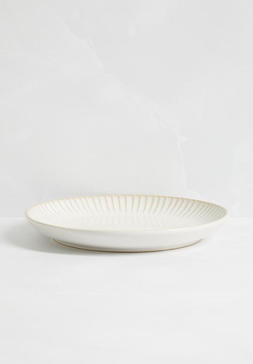 Excellent Houseware - Plate stoneware set of 4 - white