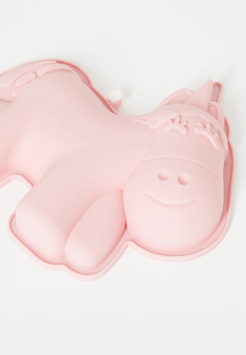 Excellent Houseware - Silicone muffin form - unicorn - pink
