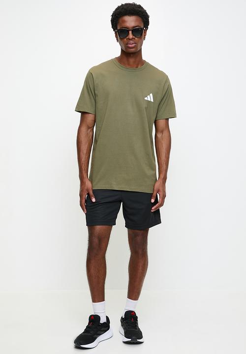 adidas Performance - Hoop Lens Tee - Olive strata