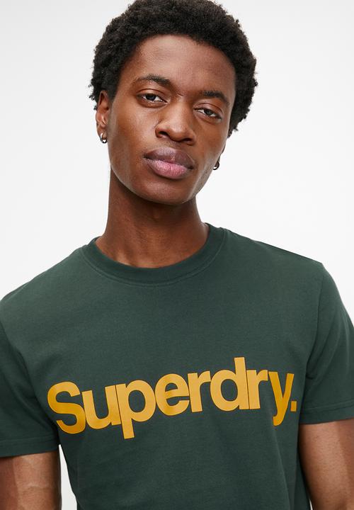 Superdry. - Core logo classic tee - Academy Dark Green