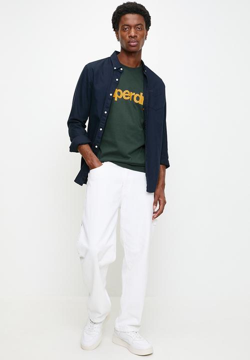 Superdry. - Core logo classic tee - Academy Dark Green