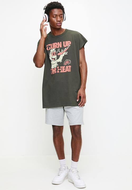 Nike - Club Knit Short - Dk Grey Heather/White