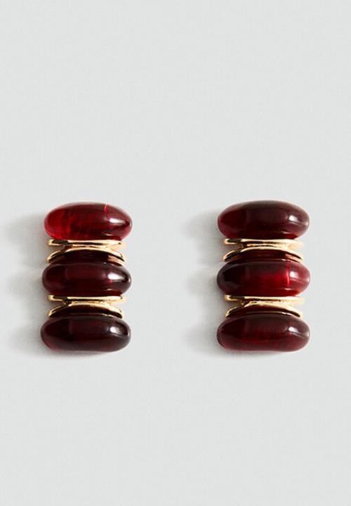 MANGO - Pendiente Sicilia Earrings - Maroon