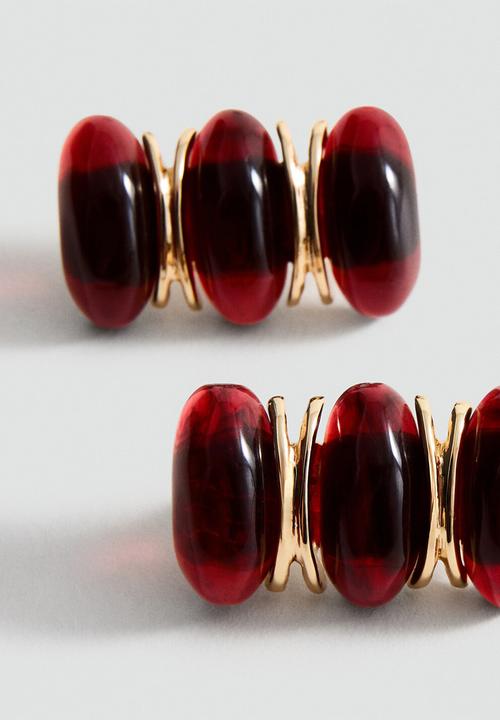 MANGO - Pendiente Sicilia Earrings - Maroon