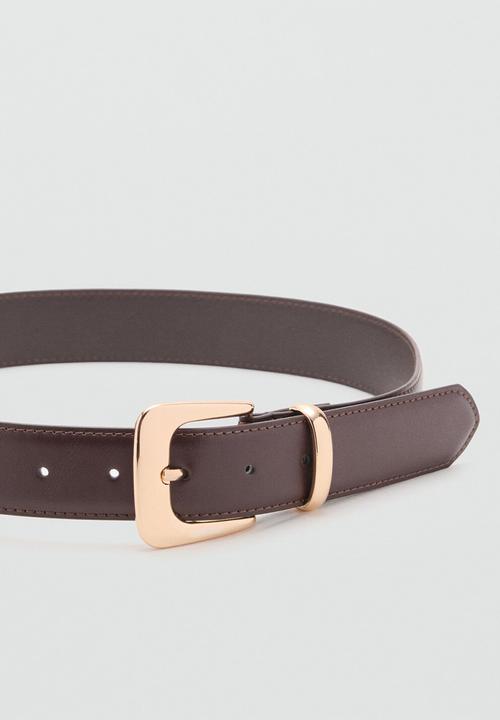 MANGO - Apen belt - dark brown